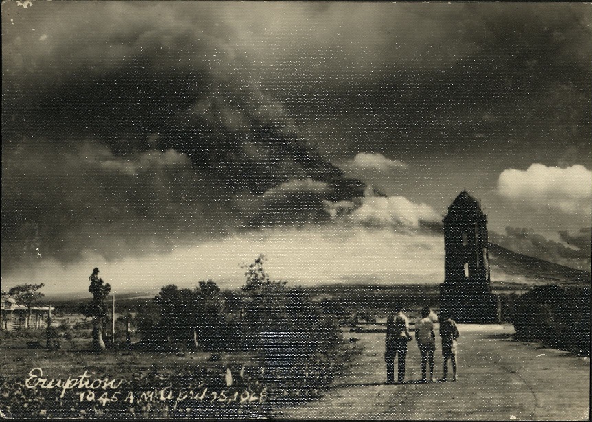 Eruption 10:45 AM April 25, 1968 [Mayon Volcano].
