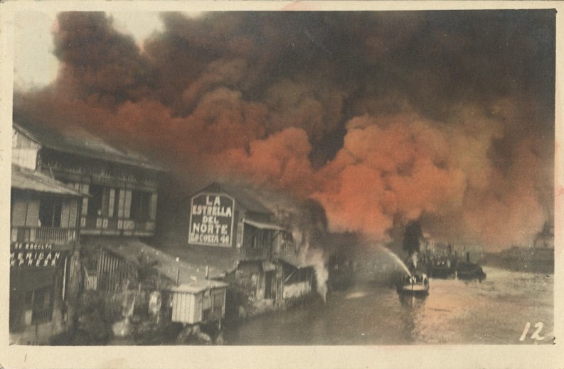 [Untitled, fire along Pasig River].