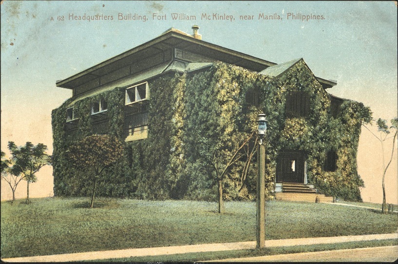 A 62 ï¿½ Headquarters Building, Fort William McKinley, near Manila, Philippines.