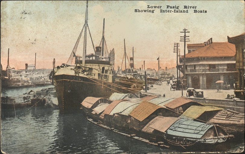 Lower Pasig River Showing Inter-Island Boats.