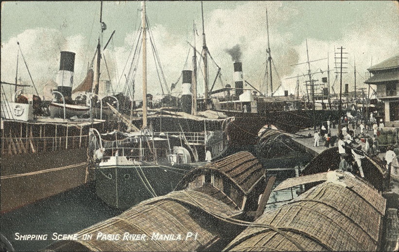 Shipping Scene on Pasig River, Manila, P. I.
