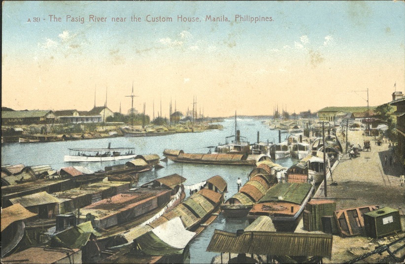 A 39 ï¿½ The Pasig River near the Custom House, Manila, Philippines.