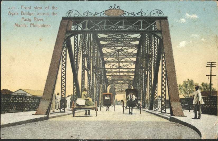 A 67 ï¿½ Front view of the Ayala Bridge, across the Pasig River, Manila, Philippines.