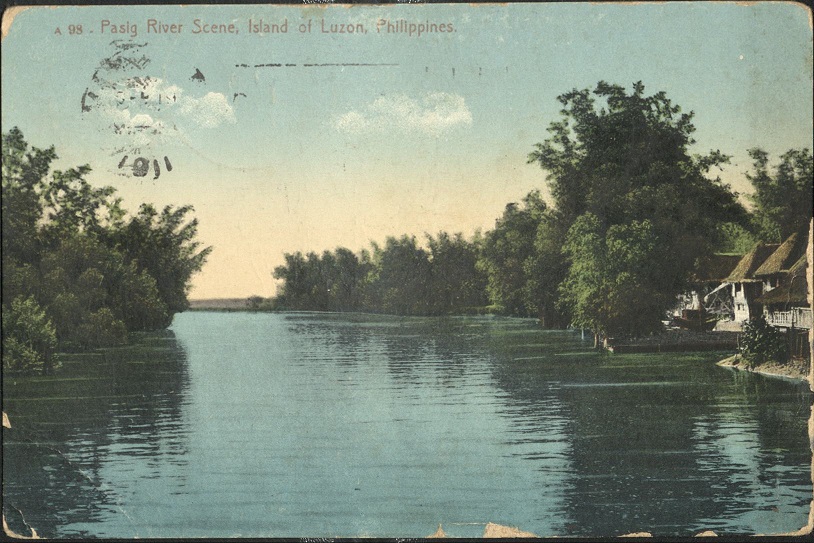 A 98 ï¿½ Pasig River Scene, Island of Luzon, Philippines.
