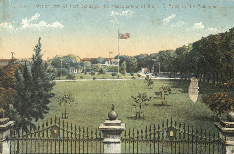 A 40 ï¿½ Interior View of Fort Santiago, the Headquarters of the U. S. Army in the Philippines.