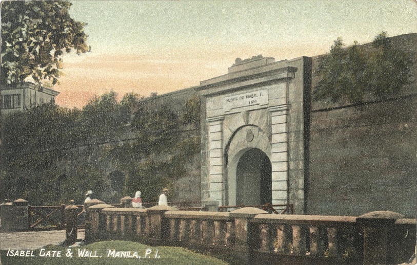 Isabel Gate & Wall. Manila, P. I.