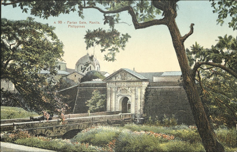 A 90 ï¿½ Parian Gate, Manila, Philippines.