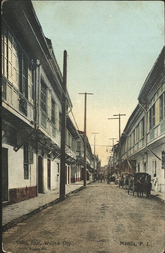 Calle Real, Walled City. Manila, P. I.