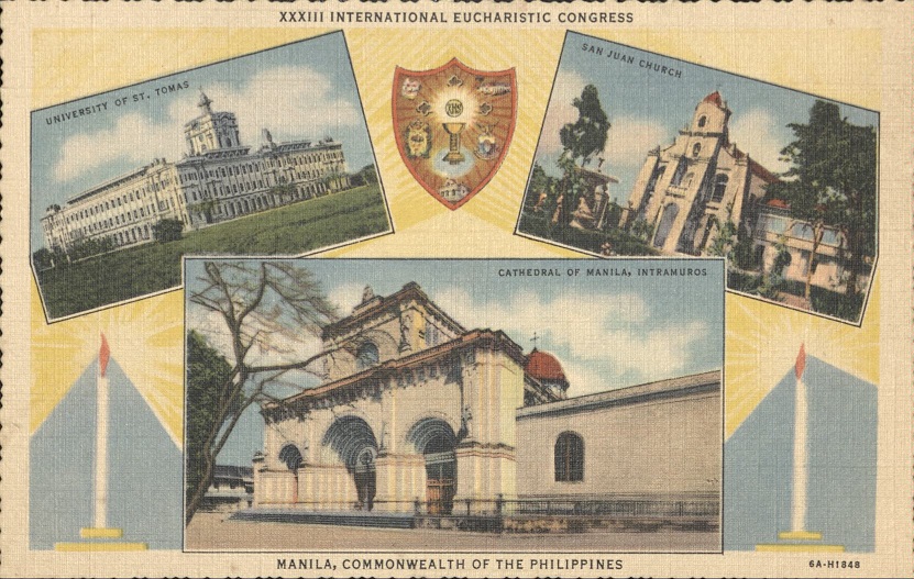 XXXIII International Eucharistic Congress. Manila, Commonwealth of the Philippines.