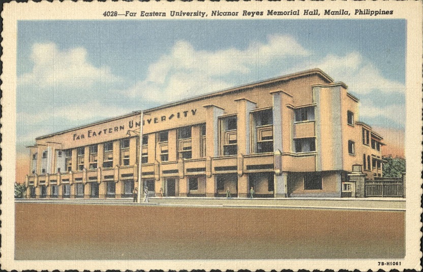 4028 ï¿½ Far Eastern University, Nicanor Reyes Memorial Hall, Manila, Philippines.