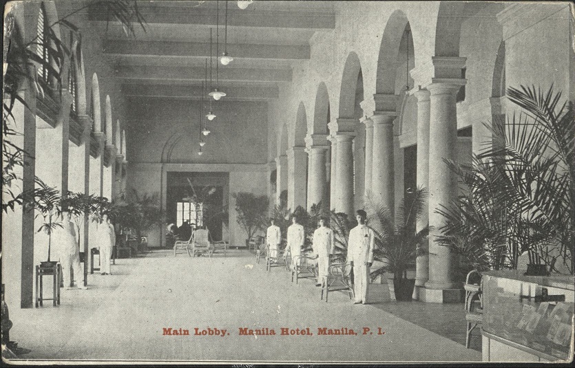 Main Lobby, Manila Hotel, Manila, P. I.