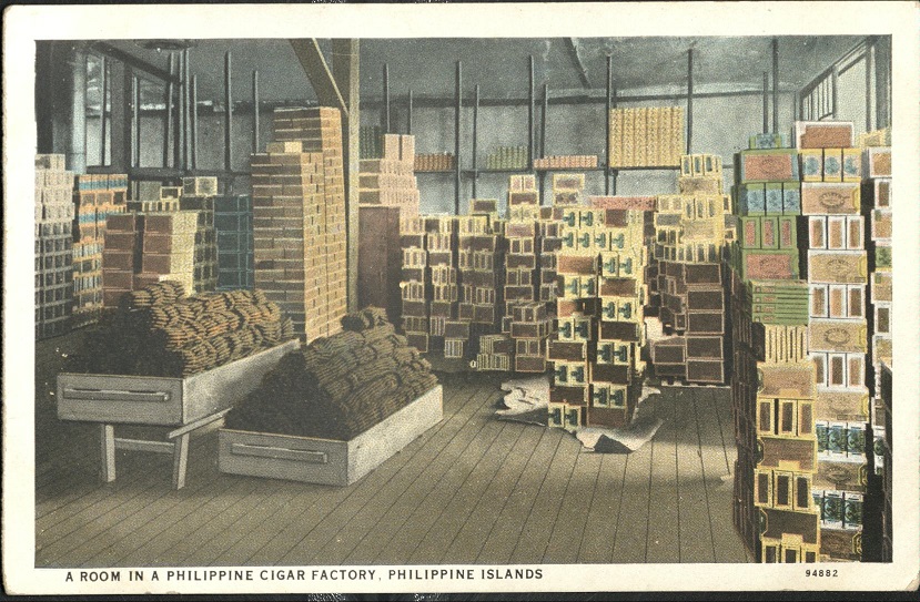 A Room in a Philippine Cigar Factory, Philippine Islands.