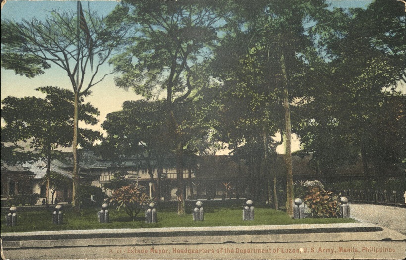 A55 ï¿½ Estado Mayor, Headquarters of the Department of Luzon, U.S. Army, Manila, Philippines.