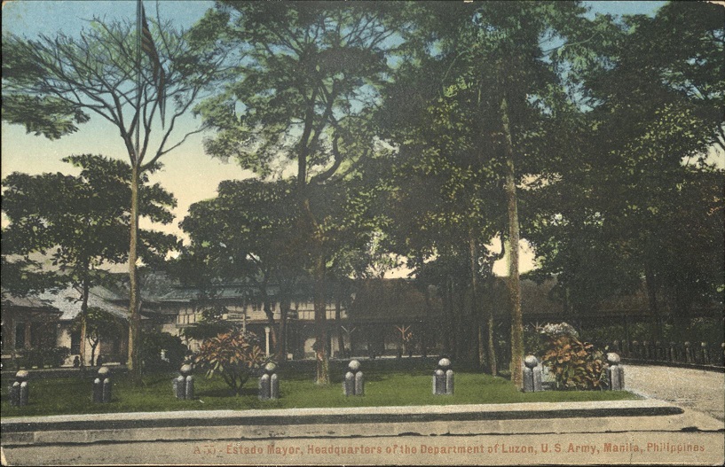 A55 ï¿½ Estado Mayor, Headquarters of the Department of Luzon, U.S. Army, Manila, Philippines.