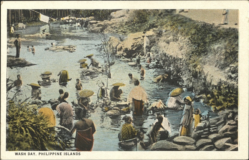 Wash day, Philippine Islands.