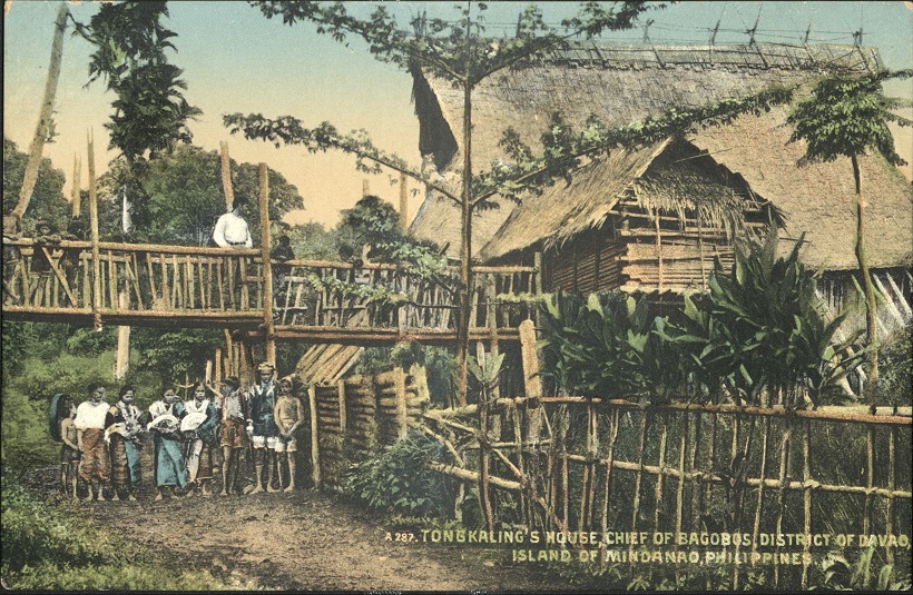 A 247. Tongkalingï¿½s house, Chief of Bagabos District of Davao, Island of Mindanao, Philippines.