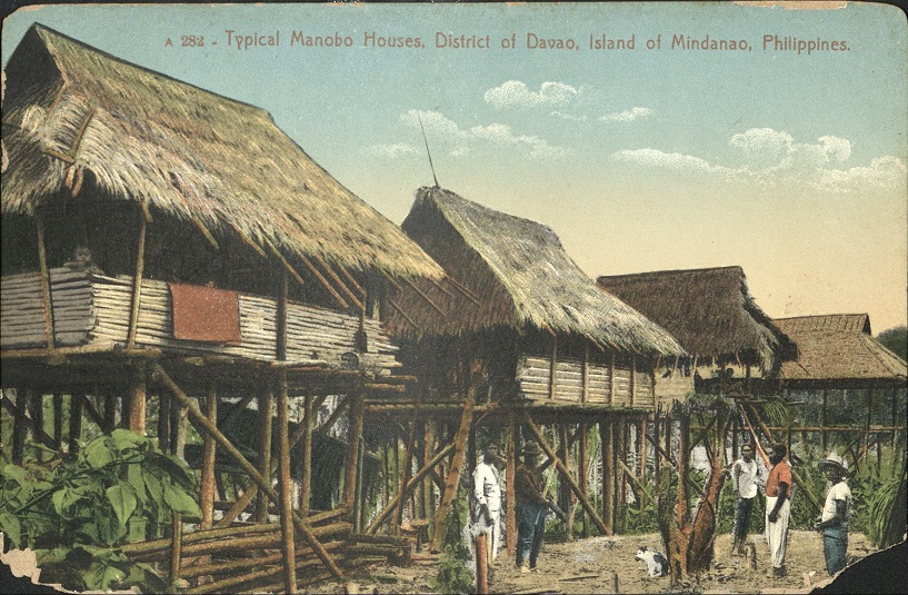 A 282 ï¿½ Typical Manobo Houses, District of Davao, Island of Mindanao, Philippines.
