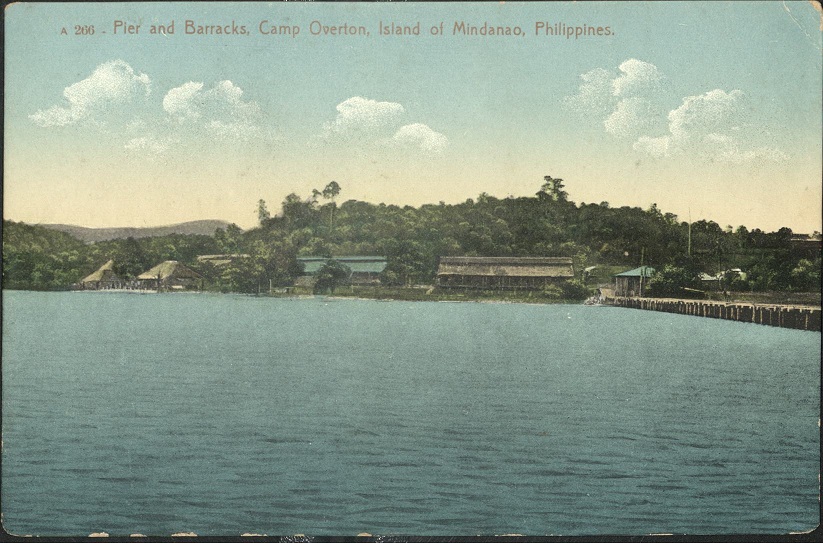 A 266 ï¿½ Pier and Barracks, Camp Overton, Island of Mindanao, Philippines.