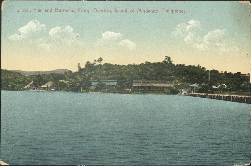 A 266 ï¿½ Pier and Barracks, Camp Overton, Island of Mindanao, Philippines.
