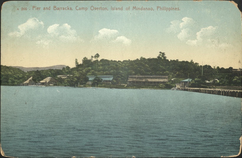 A 266 ï¿½ Pier and Barracks, Camp Overton, Island of Mindanao, Philippines.