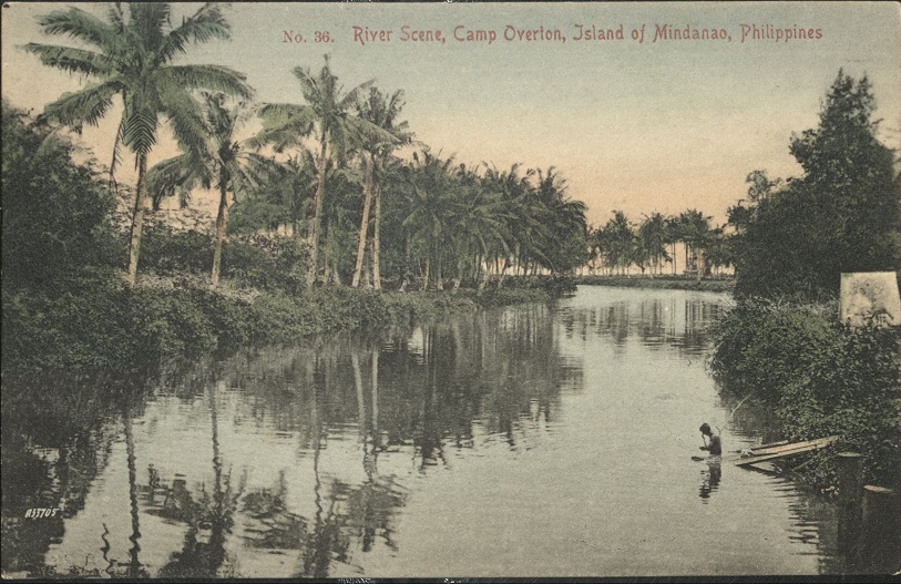 No. 36 ï¿½ River Scene, Camp Overton, Island of Mindanao, Philippines.