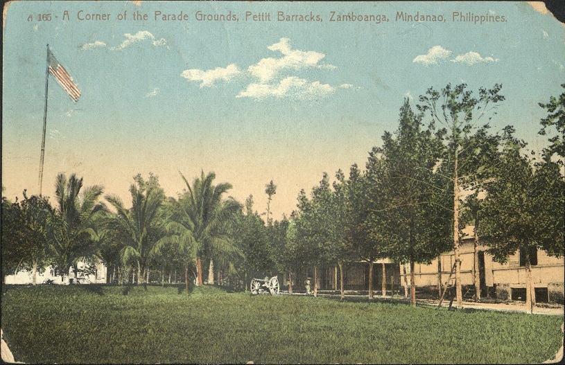 A 165 � A Corner of the Parade Grounds, Pettit Barracks, Zamboanga, Mindanao, Philippines.