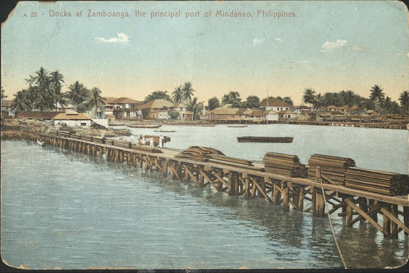 A 23 ï¿½ Docks at Zamboanga, the principal port of Mindanao, Philippines.