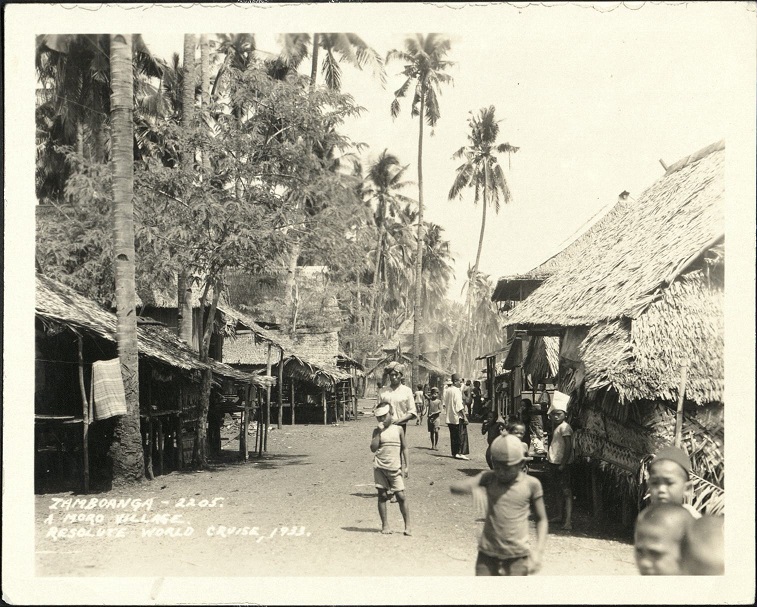 Zamboanga ï¿½ 2205. A Moro Village. Resolute World Cruise, 1933