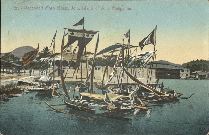 A 273 � Decorated Moro Boats, Jolo, Island of Jolo, Philippines.