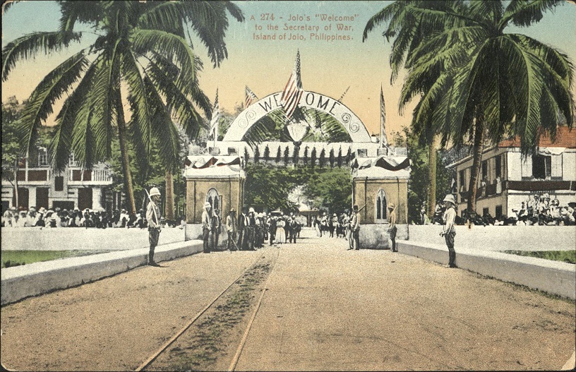 A 274 � Jolo�s �welcome� to the Secretary of War, Island of Jolo, Philippines.