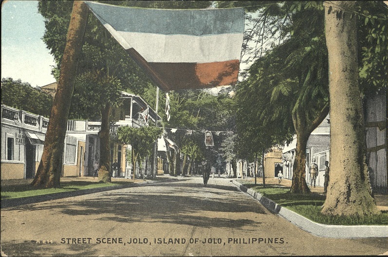 A 271 Street Scene, Jolo, Island of Jolo, Philippines.