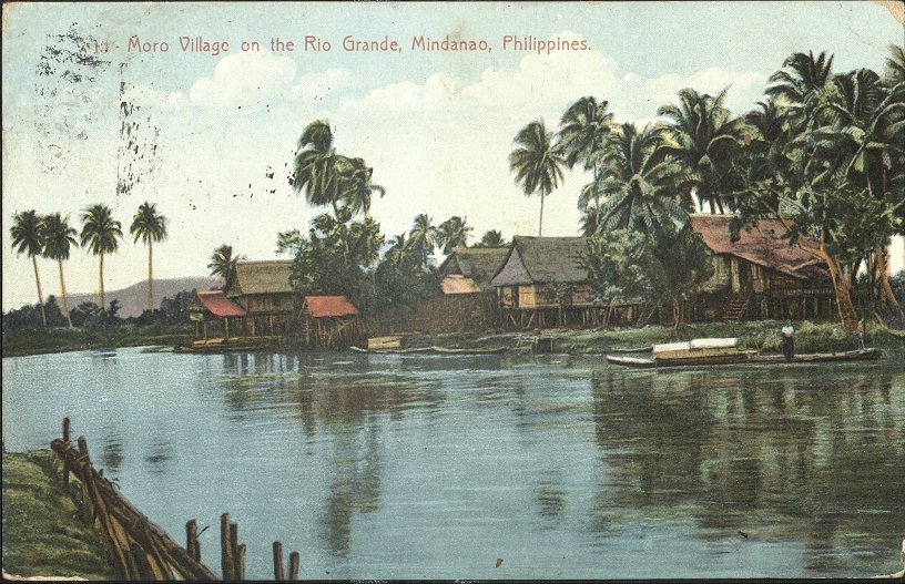A 13 � Moro village on the Rio Grande, Mindanao, Philippines.