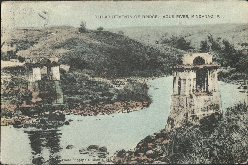 Old Abuttments of Bridge. Agus River, Mindanao. P. I.