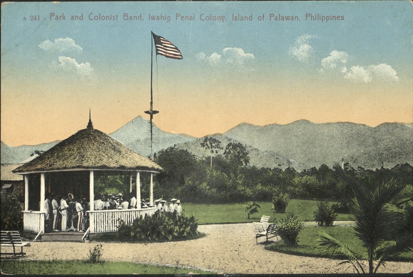 A 241 ï¿½ Park and colonist Band, Iwahig Penal Colony, Island of Palawan, Philippines.