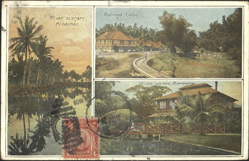 Railroad Cebu / Officer�s quarters, Zamboanga / River scenery, Mindanao.