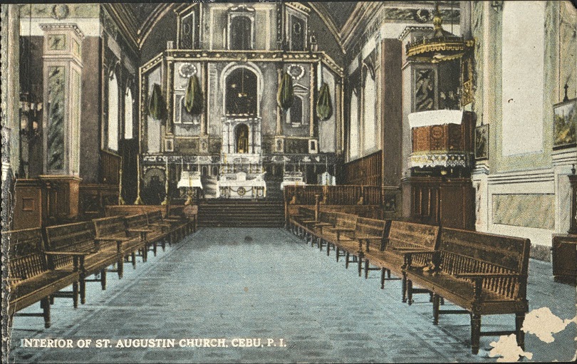 Interior of St. Augustin Church [Basilica del Santo Niï¿½o], Cebu, P. I.