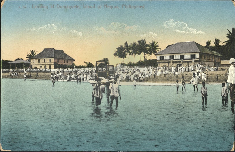 A 57 ï¿½ Landing at Dumaguete, Island of Negros, Philippines.