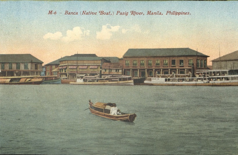 M-6 � Banca (Native Boat,) Pasig River, Manila,