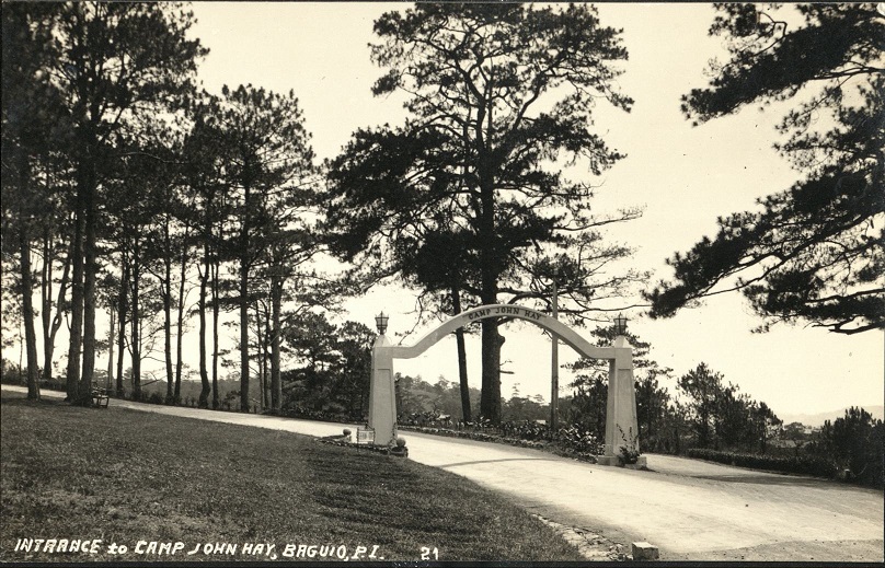 Intrance [Entrance] to Camp John Hay, Baguio, P. I.