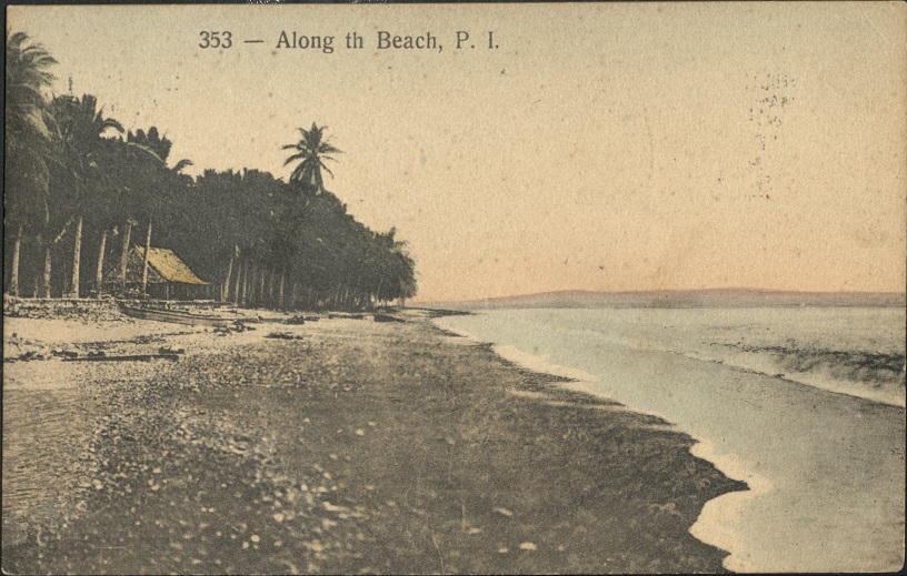 353 ï¿½ Along th [the] Beach, P. I.
