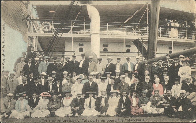 ï¿½IN THE PHILIPPINESï¿½. Taft party on board the ï¿½Manchuriaï¿½.