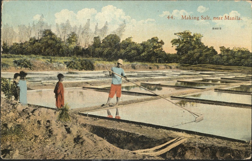 44. Making salt, near Manila.