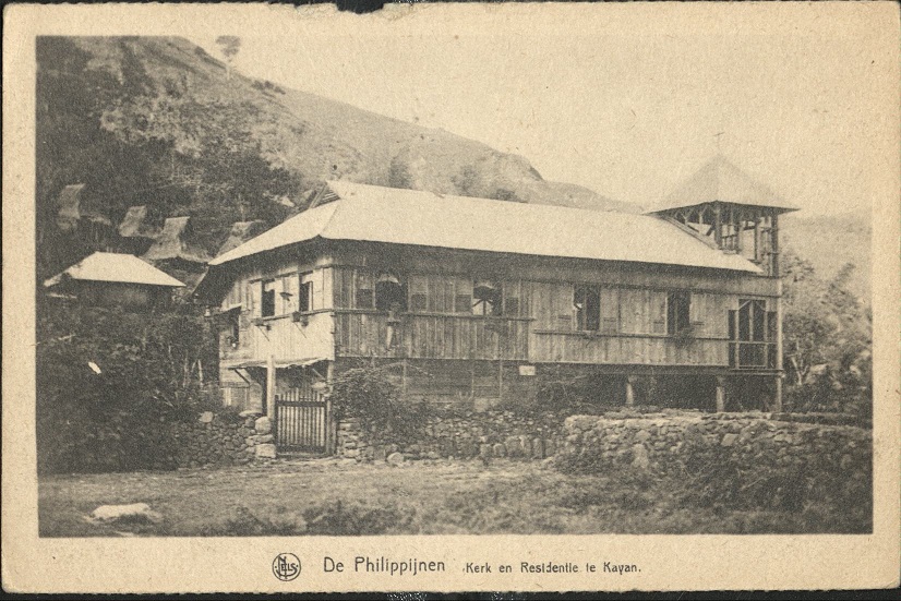 De Philippijnen. Kerk en Residentie te Kayan. [The Philippines. Church and residence in Kayan].