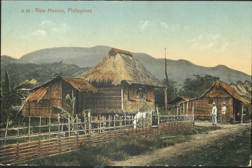 A 10 ï¿½ Nipa houses, Philippines.