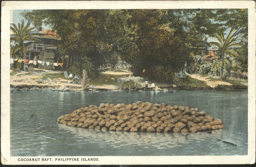 Cocoanut [Coconut] Raft, Philippine Islands.