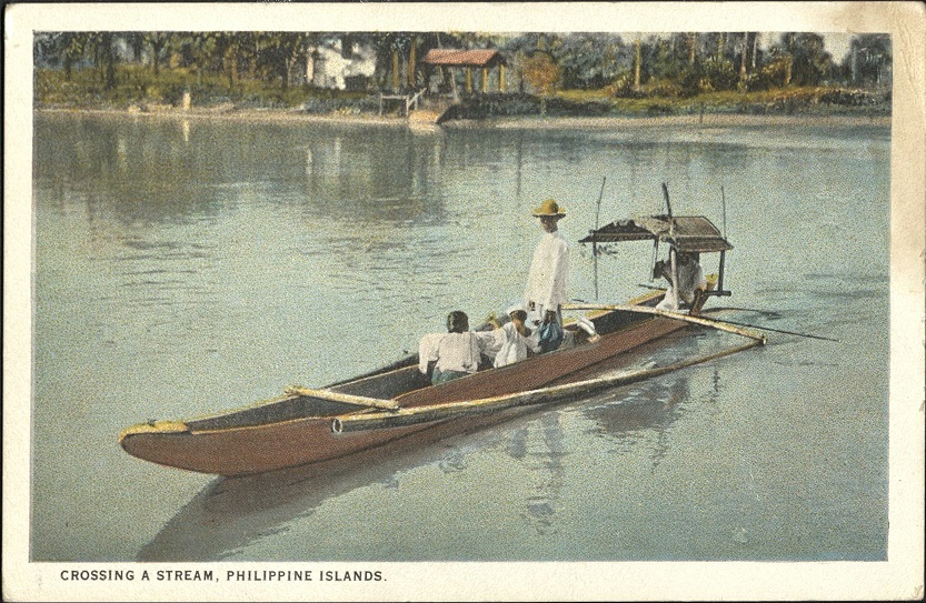 Crossing a Stream, Philippine Islands.
