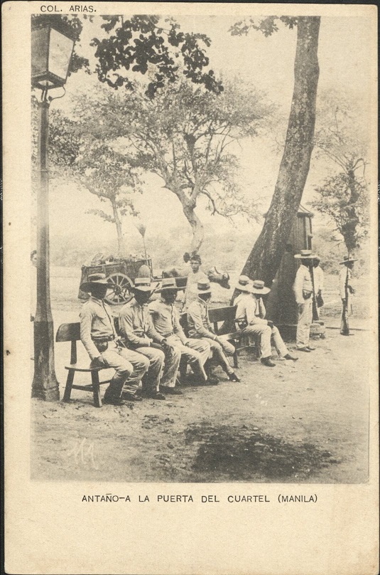 Antaï¿½o ï¿½ a la Puerta del Cuartel (Manila) [ï¿½Yesteryear ï¿½ at the entrance to the barracksï¿½].