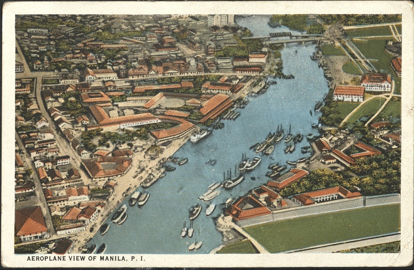 Aeroplane [Airplane] View of Manila, P. I.