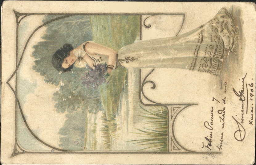 [Untitled ï¿½ Woman holding flowers].