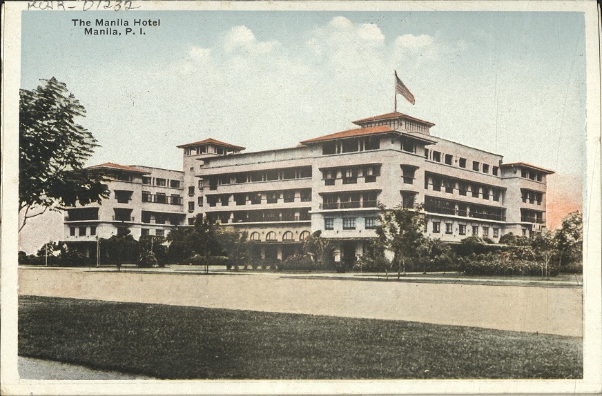 The Manila Hotel, Manila, P. I.